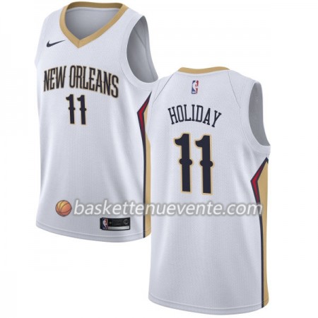 Maillot Basket New Orleans Pelicans Jrue Holiday 11 Nike 2017-18 Blanc Swingman - Homme